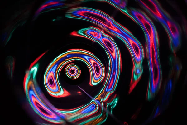 Sound waves in the dark in full color — Stock Photo, Image