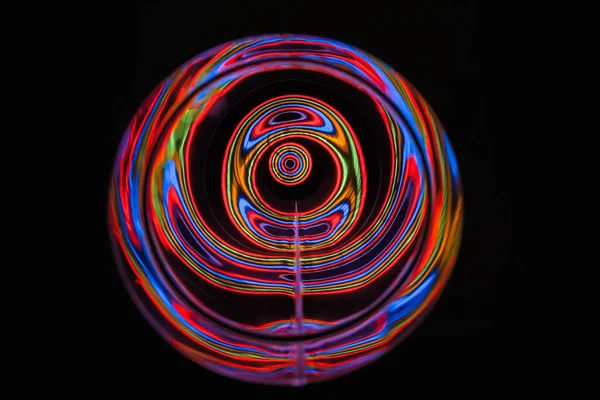 Ondas sonoras no escuro em cores — Fotografia de Stock