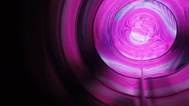 Abstract neon background. Shine ring. Halo around. Sparks particle. Space tunnel. Glint glitter. Shimmer loop motion. Glow portal