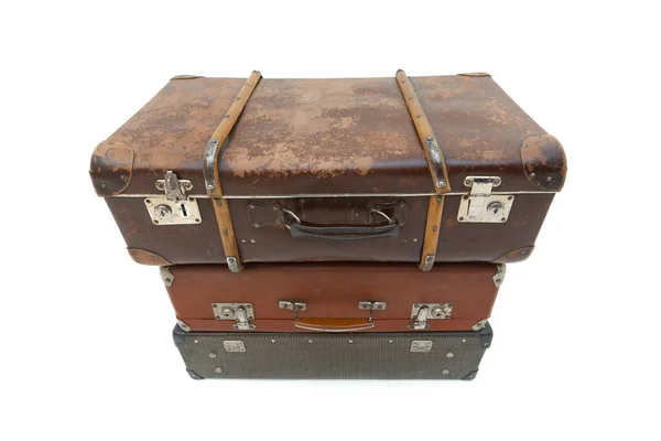 Vintage Suitcase over a white background. Isolated — Stockfoto