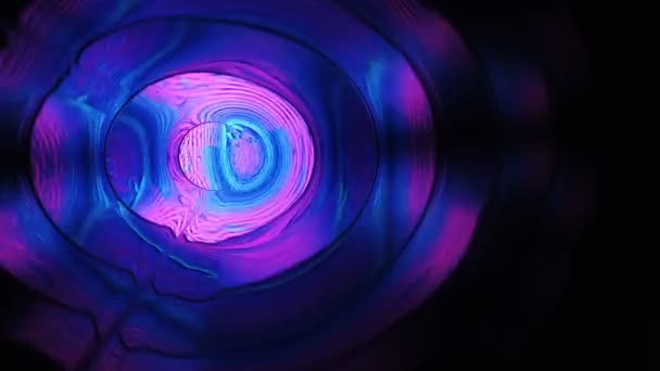 Abstract energy tunnel in space. Energy force fields tunnel in outer space. Portal of light — Stockvideo