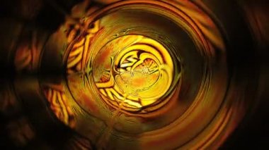 Yanardöner yağlı boyalar suyun yüzeyine boyanıyor. Uzayda ışığın enerjisi