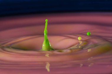 Renk süt damla düşen