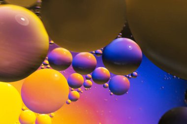 Havanın ya da molekülün makro görüntüsü. Hücre zarının bilimsel görüntüsü. Soyut molekül atomu yapılandırması. Su kabarcıkları. Sıvı maddelerin Macro 'su..