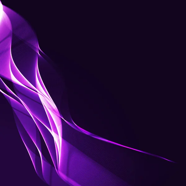 Фіолетові хвилясті смужки на темному тлі — стоковий вектор