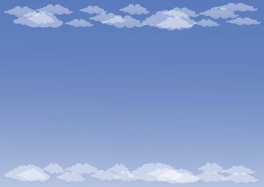 Beyaz kümülüs bulutları