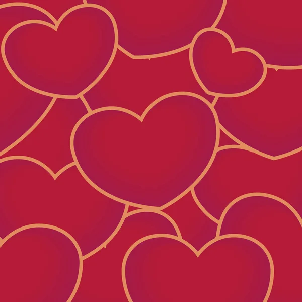 Fondo vectorial con corazones — Archivo Imágenes Vectoriales