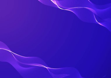 Koyu mavi zemin üzerine mavi dalgalı şerit