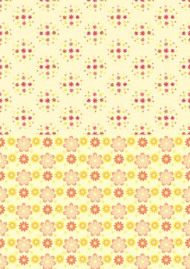 İki çiçek Dikişsiz desen bir dizi