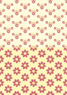 İki çiçek Dikişsiz desen bir dizi