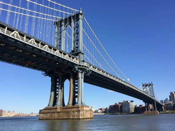 Keleti-folyó, New York-i Manhattan-híd — Stock Fotó