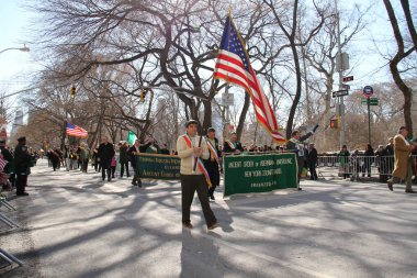 Central Park'ta st patrick's günü geçit Manhattan, New York 17 Şubat 2017: