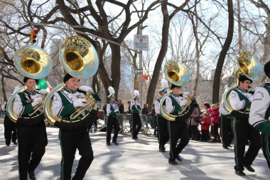 St patrick's günü Manhattan, New York 17 Şubat 2017: törende Central Park