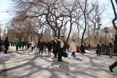 Manhattan, New York 17 Şubat 2017: st patrick's day geçit bir parçası
