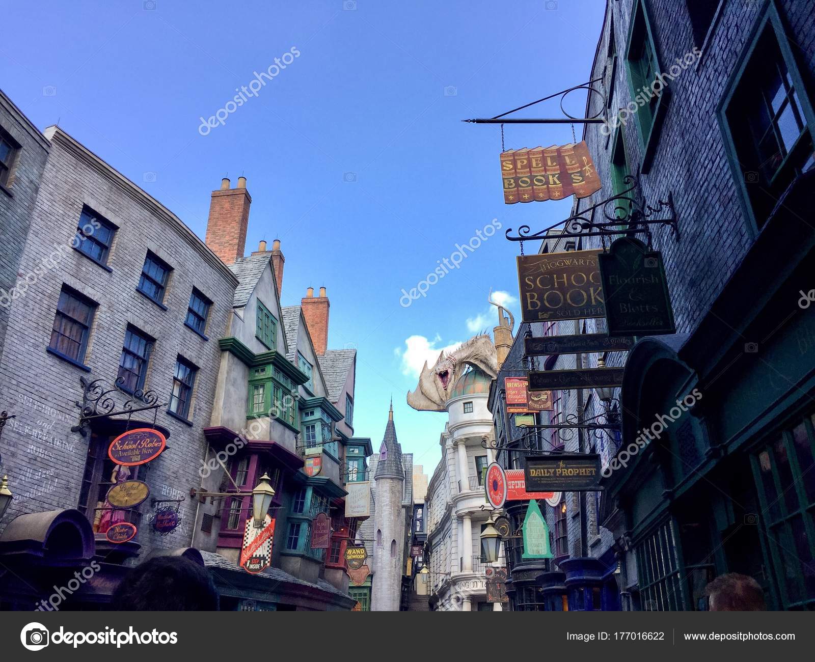 Orlando Florida Agosto 2017 Área Diagon Alley Del Mundo Mágico
