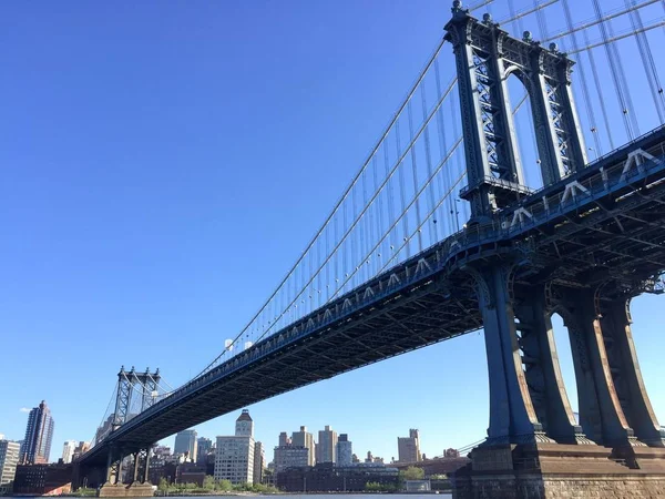 Puente Edificios Manhattan Brooklyn Nueva York — Foto de Stock