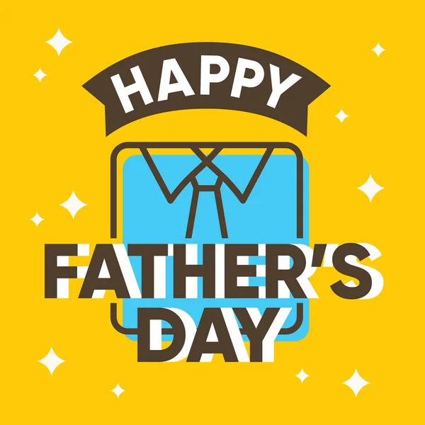 Boldog Apák napja kártya design póló — Stock Vector