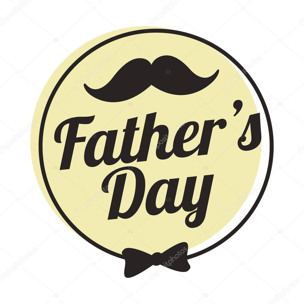 Best Dad, Happy Fathers Day, with circle line, vector illustration