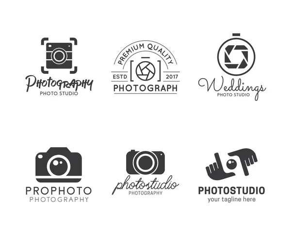 Set of photography logo — Stock Vector