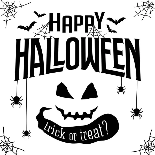 Felice banner di testo di Halloween — Vettoriale Stock