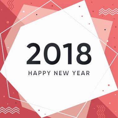 Modern yeni yıl 2018 vektör çizim