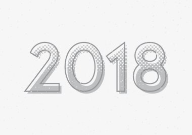 Mutlu yeni yıl 2018 tasarlamak vektör