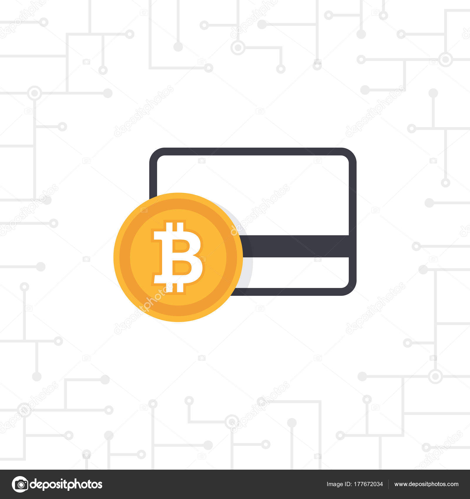 Bitcoin Payment Flat Design Vector Bitcoin Icons Payment Withdrawal - 