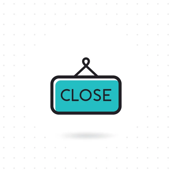 Close Sign Icon Vector Closed Door Sign Closed Icon Vector — Stock Vector