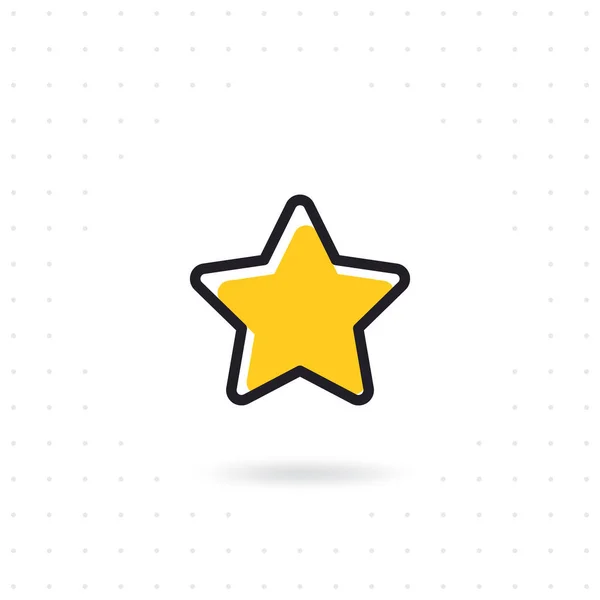 フラットなデザインの星のアイコン アウトライン ベクトルの星のアイコン 色付きのフラット ラインのベクトル図 — ストックベクタ