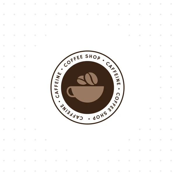 Kaffee Logo Vorlage Koffein Schriftzug Vintage Vector Kaffee Logo Und — Stockvektor
