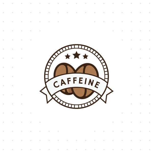 ビンテージ コーヒーのベクトルのロゴ ビンテージ コーヒー バッジ ラベル コーヒー豆のイラスト カフェインのロゴ コーヒー ショップのロゴ — ストックベクタ