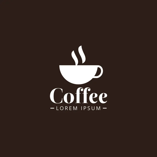 Plantilla Vector Diseño Logotipo Taza Café Color Blanco Bebidas Calientes — Vector de stock