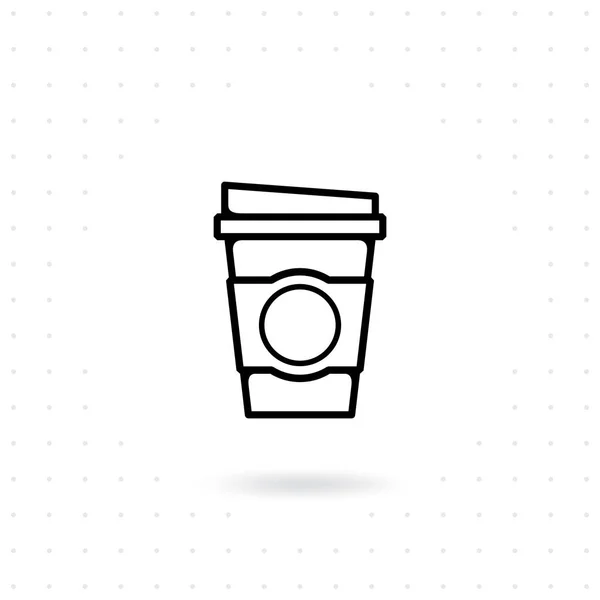 Wegwerp Koffie Kopje Pictogram Afhaalmaaltijden Koffie Kopje Pictogram Koffiekopje Pictogram — Stockvector