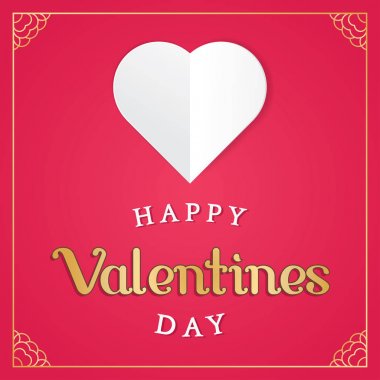 Sevgililer günün kutlu olsun. Kalp simgesi olan romantik ve zarif tebrik kartı. Sevgililer arka planlar