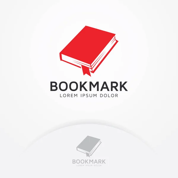 Book Logo Logo Symbol Education Bookmark Library Vector Logo Template — Stock Vector