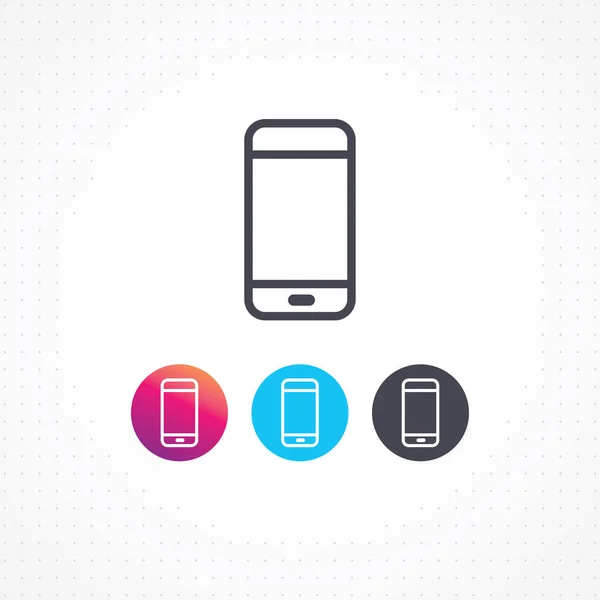 Smartphone Ikonra Telefon Ikonra Fehér Háttér Előtt Mobil Vektoros Illusztráció — Stock Vector