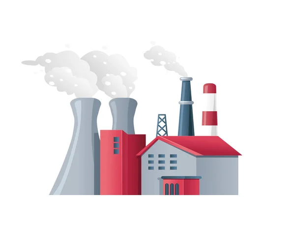Poluição atmosférica da fábrica ambiente poluído — Vetor de Stock