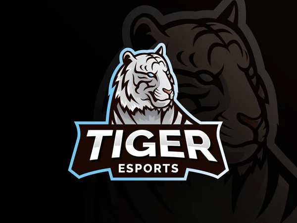 Mascotte de tigre sport logo design — Image vectorielle