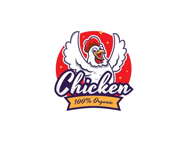 Modèle de logo de restaurant de poulet frit — Image vectorielle