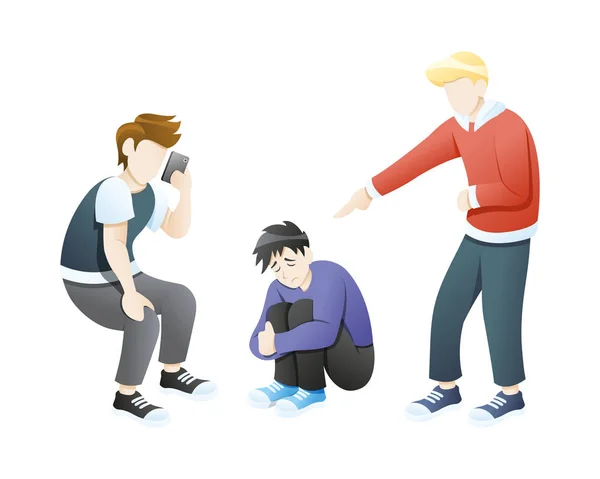 Bullying or humiliation at school or college — Stock Vector