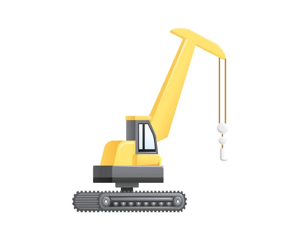Lifting crane vehicle of construction — Stock Vector