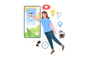 Cep telefonu uygulaması ile internetten kahve al