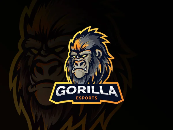 Gorilí hlavy logo design — Stockový vektor