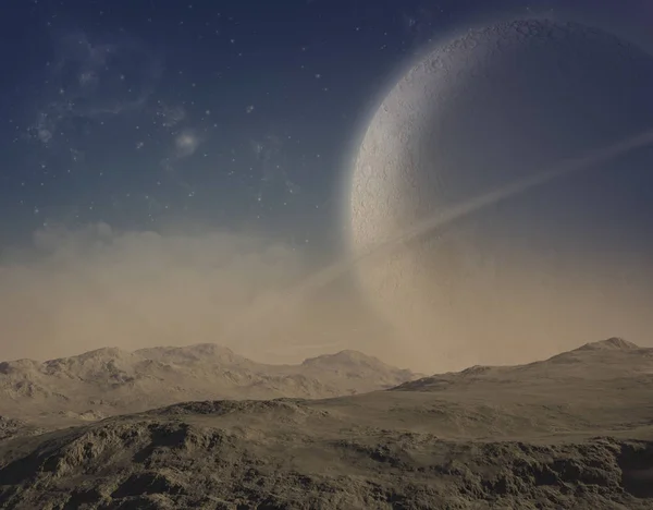 Foggy Alien Planet - 3D Rendered Computer Artwork