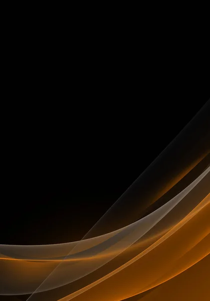 Ondas de fundo abstratas. Preto, cinza e laranja fundo abstrato — Fotografia de Stock