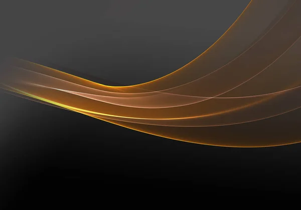 Абстрактные фоновые волны. Черный, серый и оранжевый абстрактный фон — стоковое фото
