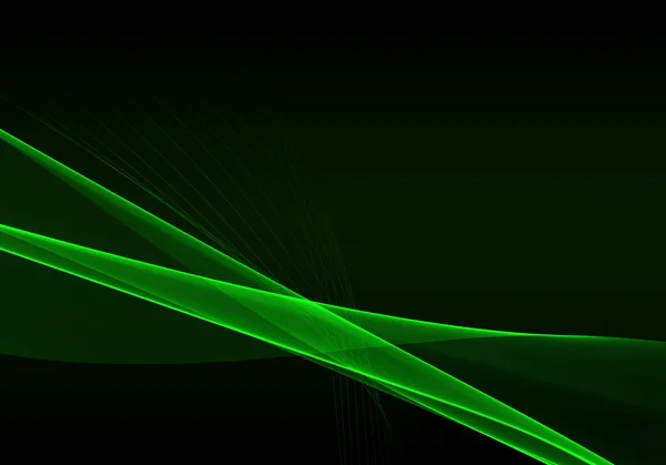 Абстрактні фонові хвилі. Чорно-зелений абстрактний фон для візитки або шпалер — стокове фото