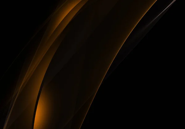 Ondas de fondo abstractas. Fondo abstracto negro y naranja para wallpaper oder tarjeta de visita — Foto de Stock