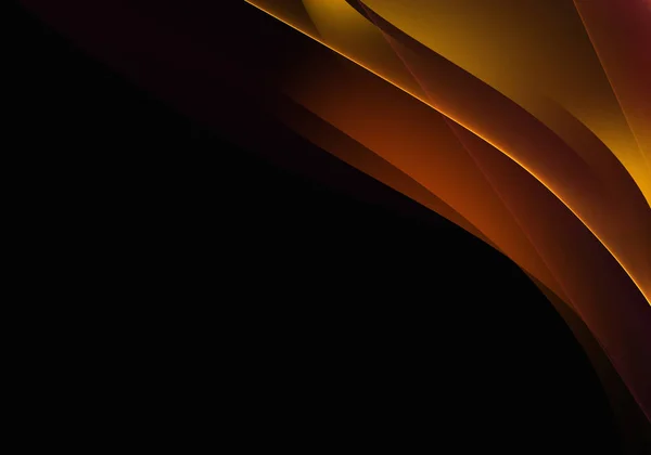 Abstraktní vlny na pozadí. Černé, oranžové a šedé abstraktní pozadí pro vizitku tapety — Stock fotografie
