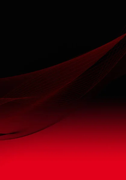 Ondas de fundo abstratas. Preto e vermelho fundo abstrato para papel de parede oder cartão de visita — Fotografia de Stock